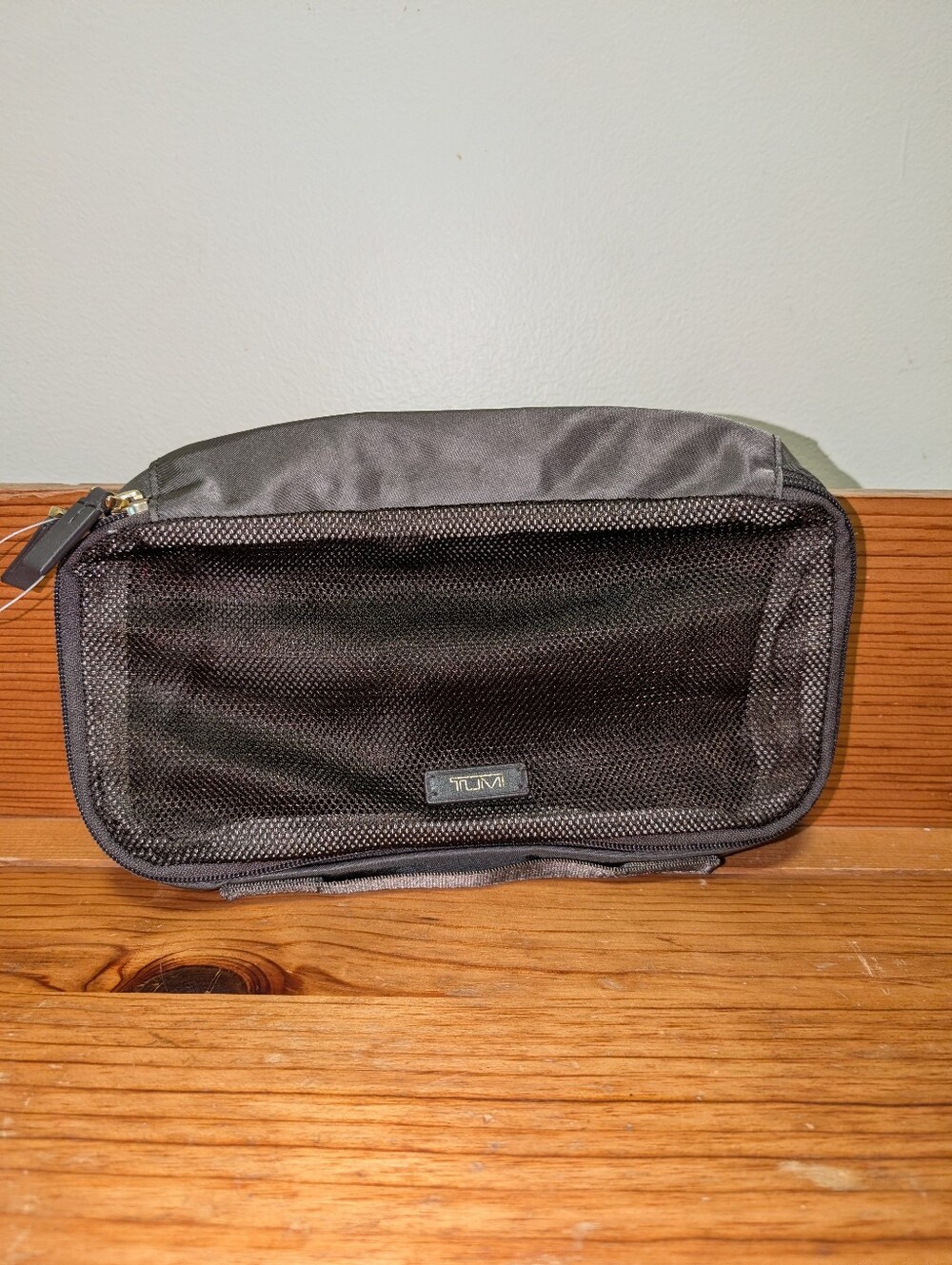 TUMI Brown Packing Cube Travel Organizer Zip Mesh Top Handle